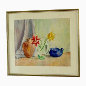 Ray Reola, Still Life, 1920s-1940s, Watercolor
