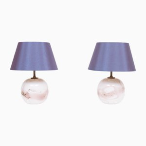 Vintage Holmegaard Sakura Glas Lampen von Michael Bang - Dänemark, 1980, 2er Set