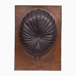 Peacock Hammered Into a Sheet of Copper, Zambia, 1970s