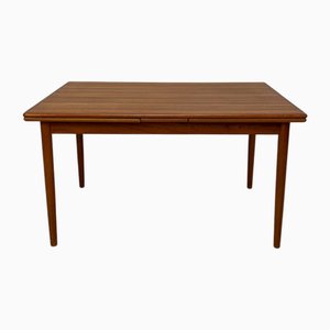 Grande Table de Salle à Manger Extensible Minimaliste Vintage en Teck, 1960s