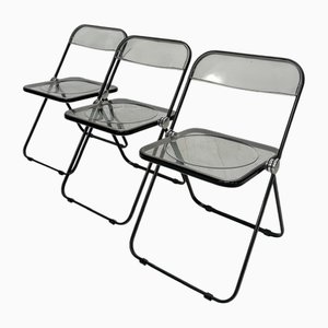 Sedia pieghevole Plia vintage nera di Giancarlo Piretti per Anonima Castelli, anni '60