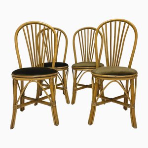 Bamboo Chairs, 1970, Set of 4