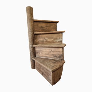 Antique French Architectural Spiral Staircase Segment in Oak, Early 19th Century