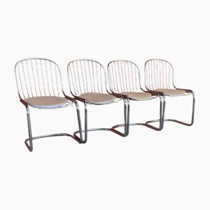 Italienische Esszimmerstühle von Gastone Rinaldi, 1970er, 4er Set
