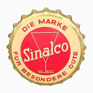 Lithographed Advertising Sign in Metal from Sinalco, 1950s