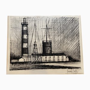 Bernard Buffet, Lighthouse, Original Drypoint Etching