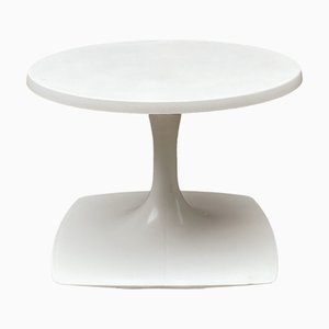 French Space Age White Table Top from Werzalit with Tulip Base from Stamp, 1970s