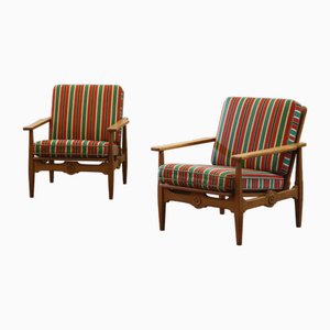 Fauteuils Vintage en Chêne, 1960s, Set de 2
