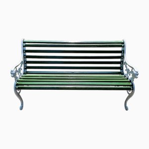 Banco de jardín de hierro fundido, años 20
