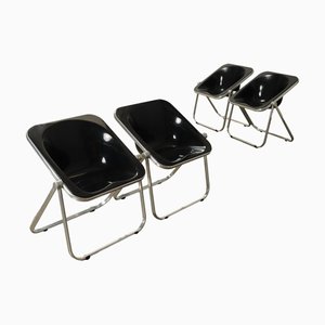 Chaises Castelli Plona en Plastique et Aluminium attribuées à Giancarlo Piretti, 1970s