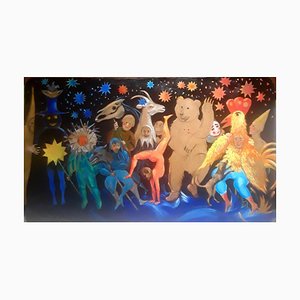 Veronik Isaeva-Agenos, Carnaval, 2020, Acrílico sobre placa