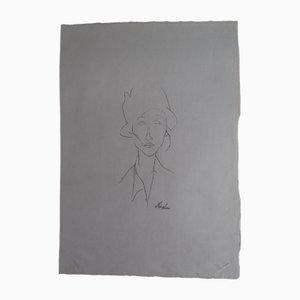 Amedeo Modigliani, Portrait de Dame, Lithographie