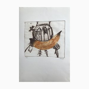 Emmanuelle Renard, Composition with Banana, Engraving
