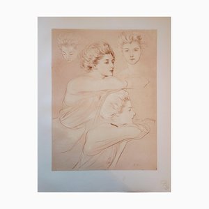 Paul César Helleu, Die Pariserin, Original Lithographie