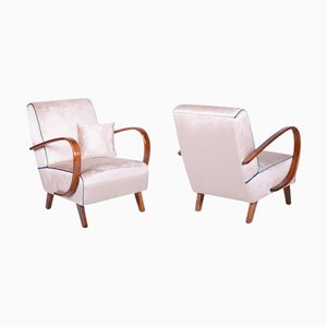 Czech Art Deco Armchairs attributed to Jindrich Halabala for Up Závody, 1940s, Set of 2