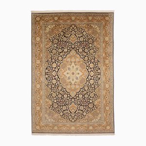 Middle Eastern Hand-Knotted Kashmir Rug in Silk
