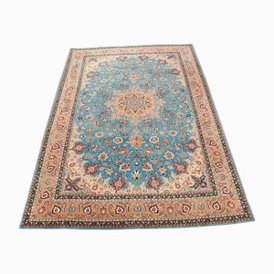 Middle Eastern Hand-Knotted Tabriz Raj Rug