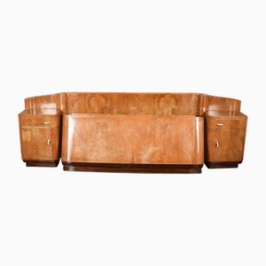 Art Deco Kopfteil und Nachttische, 2er Set