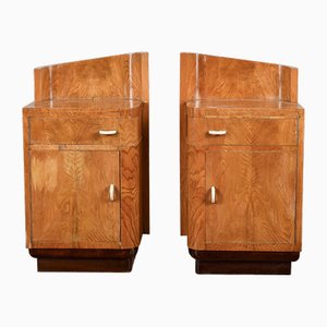 Original Art Deco Bedside Tables, Set of 2