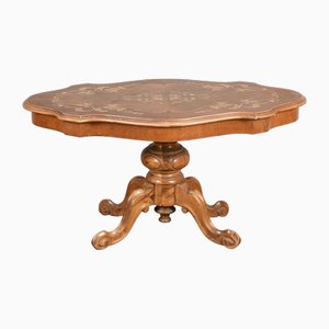 Vintage Inlaid Low Biscotti Shaped Coffee Table