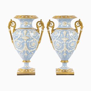 Medici Vases in Worcester Porcelain, 19th Century, Set of 2