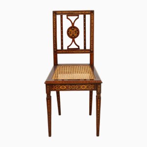 Antique Louis XVI Chair in Precious Woods, Lombardy, 18th Century