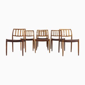 Chaises Modèle 83 par Niels O Møller, Set de 6