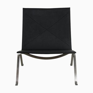 PK22 Chair in Black Nevada Leather by Poul Kjærholm, 2000s