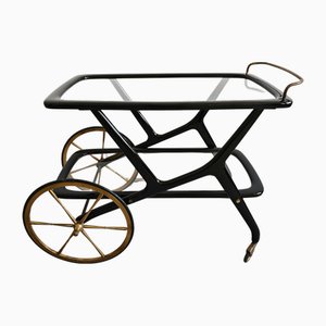 Mid-Century Modern Bar Cart attributed to Cesare Lacca, Italy, 1950s