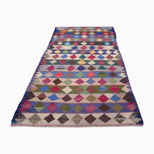 Grand Tapis Harsin Kilim en Laine avec Triangles, Moyen-Orient, 1960s