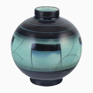 Art Deco Vase in Glazed Faience by Ilse Claesson for Rörstrand, Sweden, 1930s
