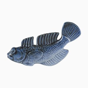 Stim Fish in Glazed Ceramic by Sven Wejsfelt for Gustavsberg, 1980s