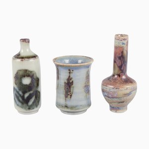 Vases Miniatures par Carl Harry Stålhane pour Designhuset, Suède, 1970s, Set de 3
