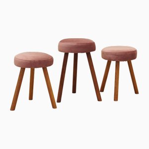 Dänische Fußhocker, 1960er, 3er Set