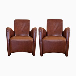 Art Deco Style Leather Armchair