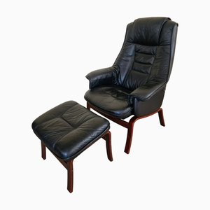 Set of Lounge Chair and Ottoman