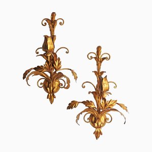 Hollywood Regency Wall Lights attributed to Hans Kögl, Germany, 1960s, Set of 2