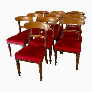 Antique Victorian Mahogany Dining Chairs from Holland and Sons, 1850s, Set of 10