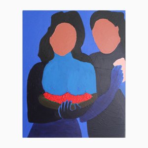 Bodasca, Women in Blue, 2025, Acryl auf Leinwand