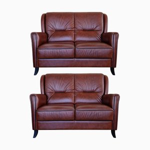 Art Deco Style Leather Sofa