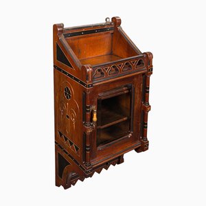 Mueble de recibidor inglés antiguo victoriano, década de 1890