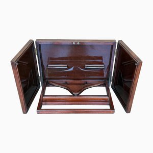 Valet Pliable Mid-Century en Acajou avec Cintre, Italie, 1960