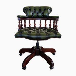Chesterfield Desk Chair in Leather
