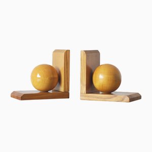 Mid-Century Modern Wooden Bookends, 1950s, Set of 2