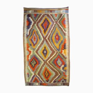Tapis Kilim Boho Psychédélique en Laine, 1960s