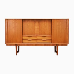 Credenza alta in teak, Danimarca, anni '60