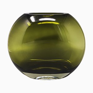 Vase Vintage Vert par Flavio Poli, Italie, 1960s
