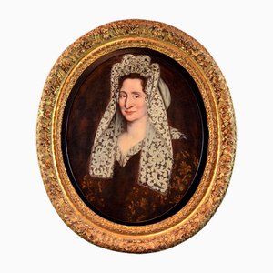 Jean Ranc, Portrait of Noble Lady, 1600s, Oil on Canvas, Framed