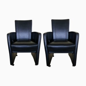 Vintage Black Leather Armchair