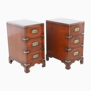 Comodini Military Campaign, anni '50, set di 2